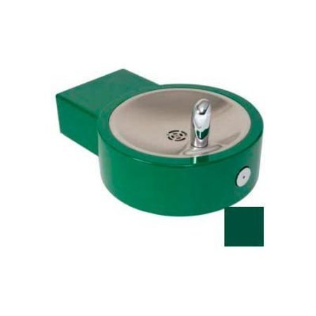 ACORN CONTROLS Murdock Barrier Free, Round Steel Fountain, Lead Free Stainless Steel Bubbler, Green GRC75